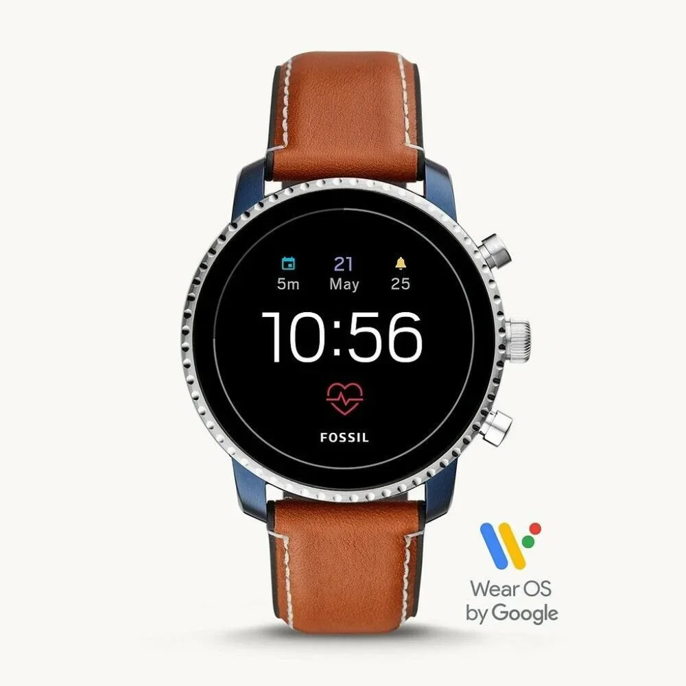 $275 MSRP | Fossil FTW4016 Gen 4 Smartwatch Explorist HR Tan Leather